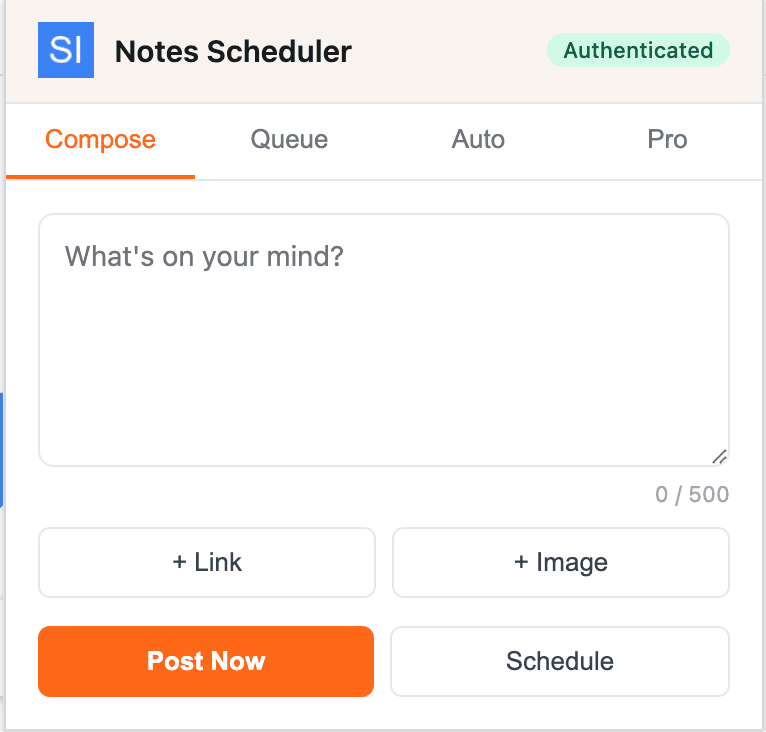 Compose and schedule a Substack Note